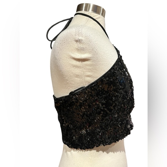 House of Harlow 1960 2 pc Sequined Halter top and matching pants - Picture 15 of 16